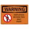 Signmission OSHA Warning Sign, 5" Height, 7" Width, Employees Only Beyond This Point, Landscape, WS-D-57-L-12599 OS-WS-D-57-L-12599 - alternate 1